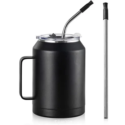Mug air terisolasi perjalanan besar dengan 2- di -1 tutup